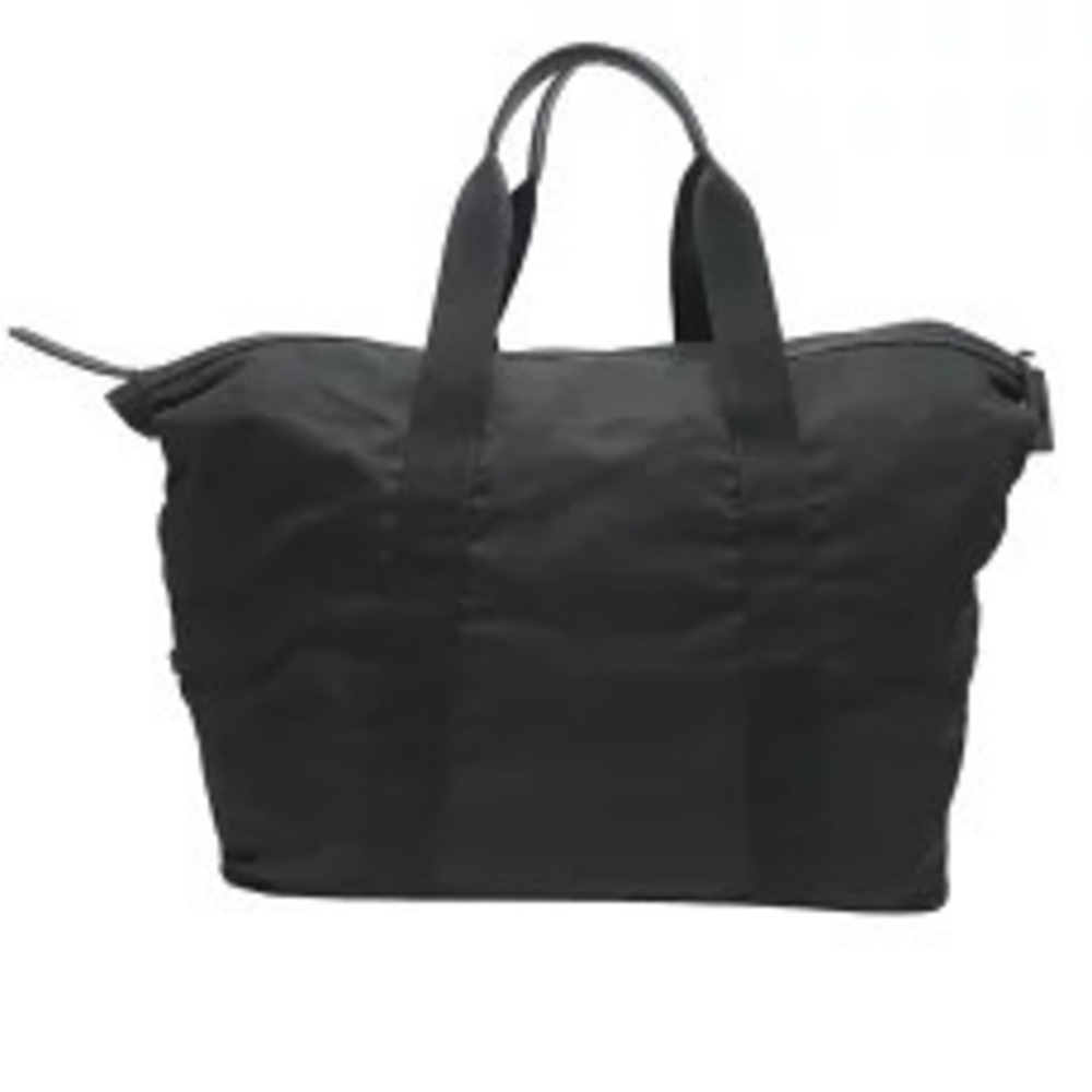Prada Black Bag Boston Duffle Leather Saffiano